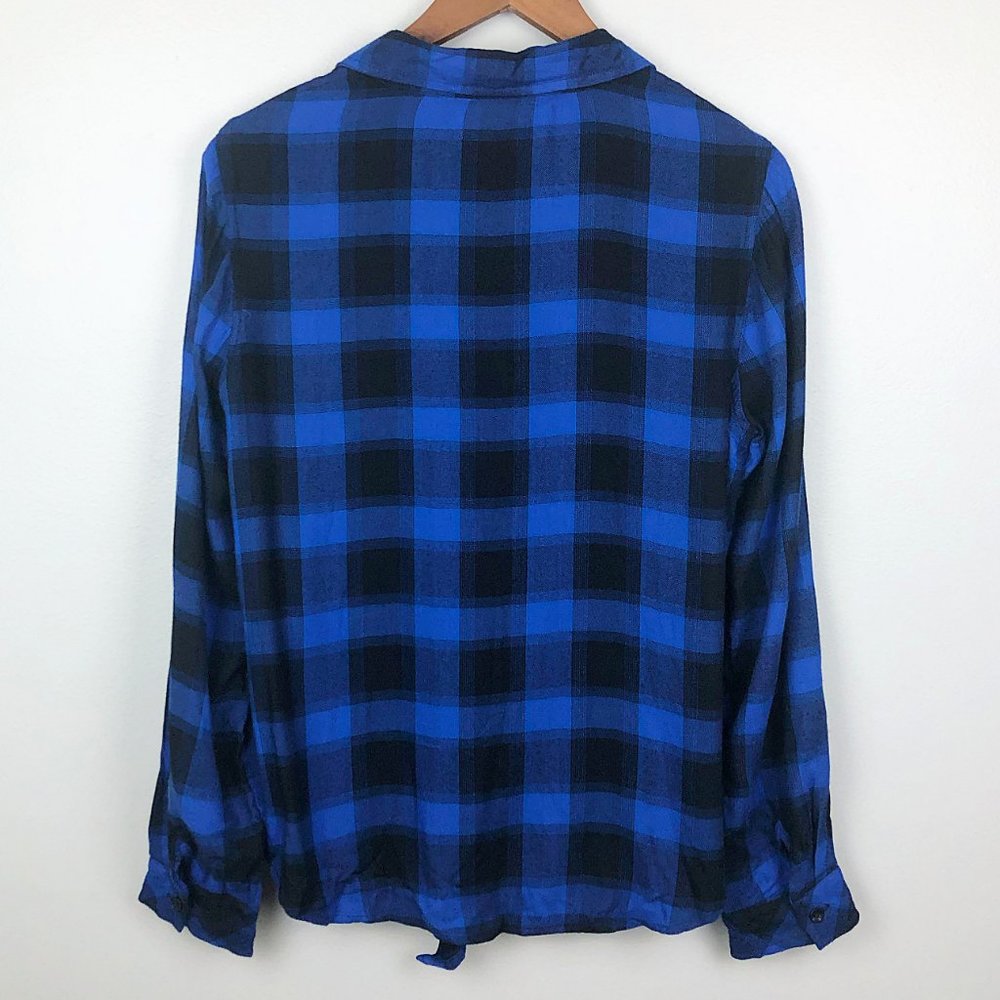 41 Hawthorn Teri Tie Front Checkered Button Down - Picture 5 of 7